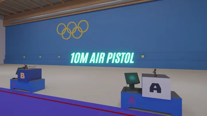 Olympic Arena 10m Air Pistol Shooting logo